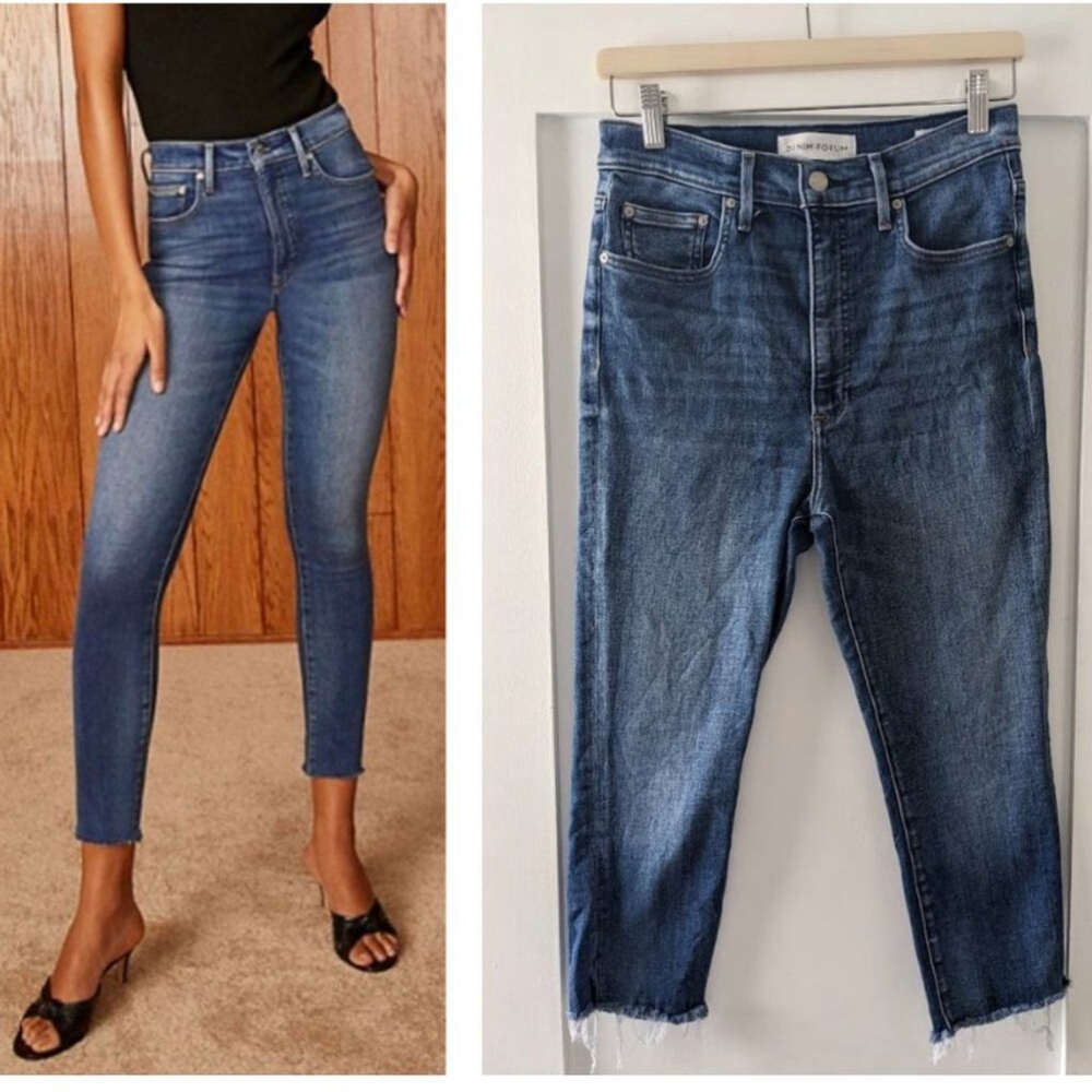 Aritzia Dark Blue Cropped Jeans